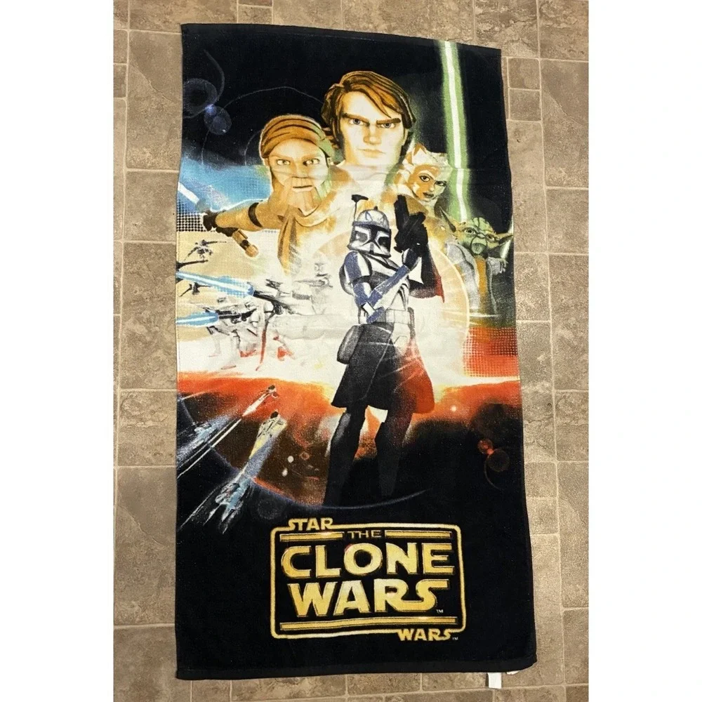 Vintage Star Wars The Clone Wars Beach Towel